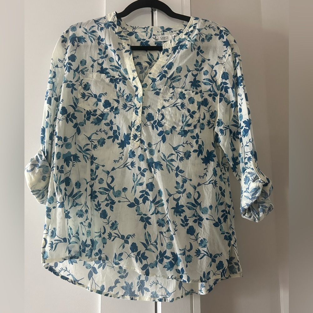 Carve Designs Roll Sleeve Blouse
